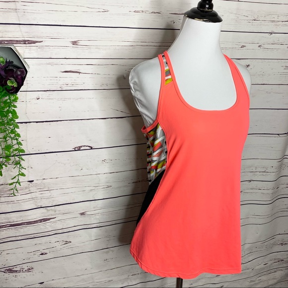 Fabletics Neon Racerback Workout Tank Top Size 6 Small - Picture 4 of 8